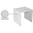 Meridian Furniture Vernazza White Marble End / Side Table