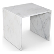 Meridian Furniture Vernazza White Marble End / Side Table