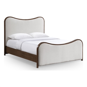 Meridian Furniture Arvada Beige Linen Textured Fabric Upholstered King Bed