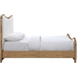 Meridian Furniture Arvada Cream Linen Textured Fabric Upholstered Twin Bed