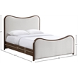 Meridian Furniture Arvada Beige Linen Textured Fabric Upholstered Full Bed