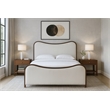 Meridian Furniture Arvada Beige Linen Textured Fabric Upholstered Full Bed
