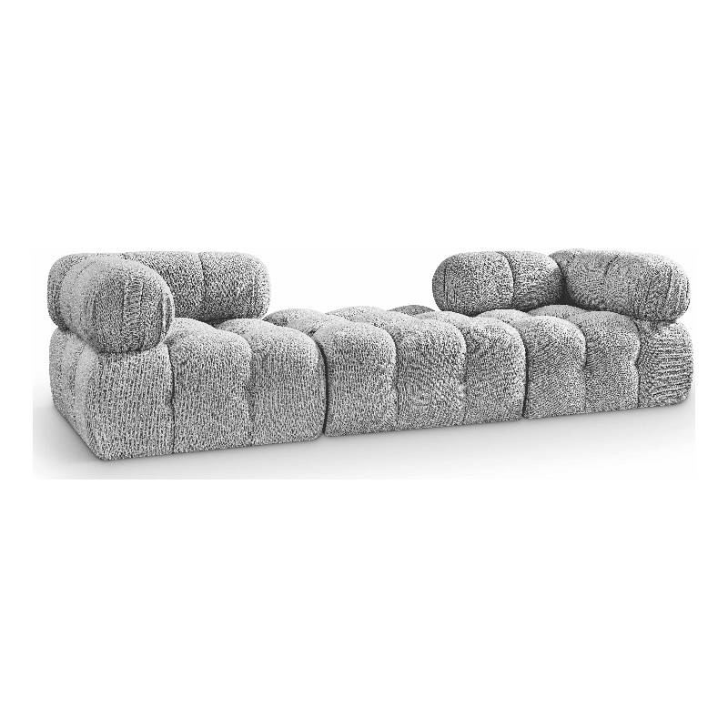 Grey/3-Piece: 2 Corner Chair, 1 Ottoman
