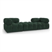Green/3-Piece: 2 Corner Chair, 1 Ottoman