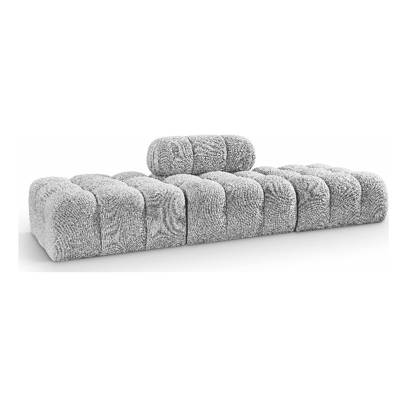 Grey/3-Piece: 1 Armless Chair, 2 Ottoman