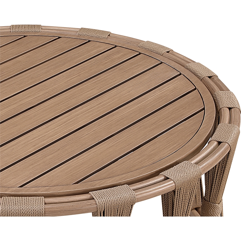 Meridian Furniture San Pietro Natural Aluminum Outdoor Patio Coffee Table