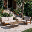 Meridian Furniture Laguna Natural Aluminum Outdoor Patio Coffee Table