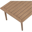 Meridian Furniture Laguna Natural Aluminum Outdoor Patio Coffee Table