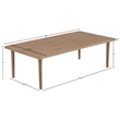 Meridian Furniture Laguna Natural Aluminum Outdoor Patio Coffee Table