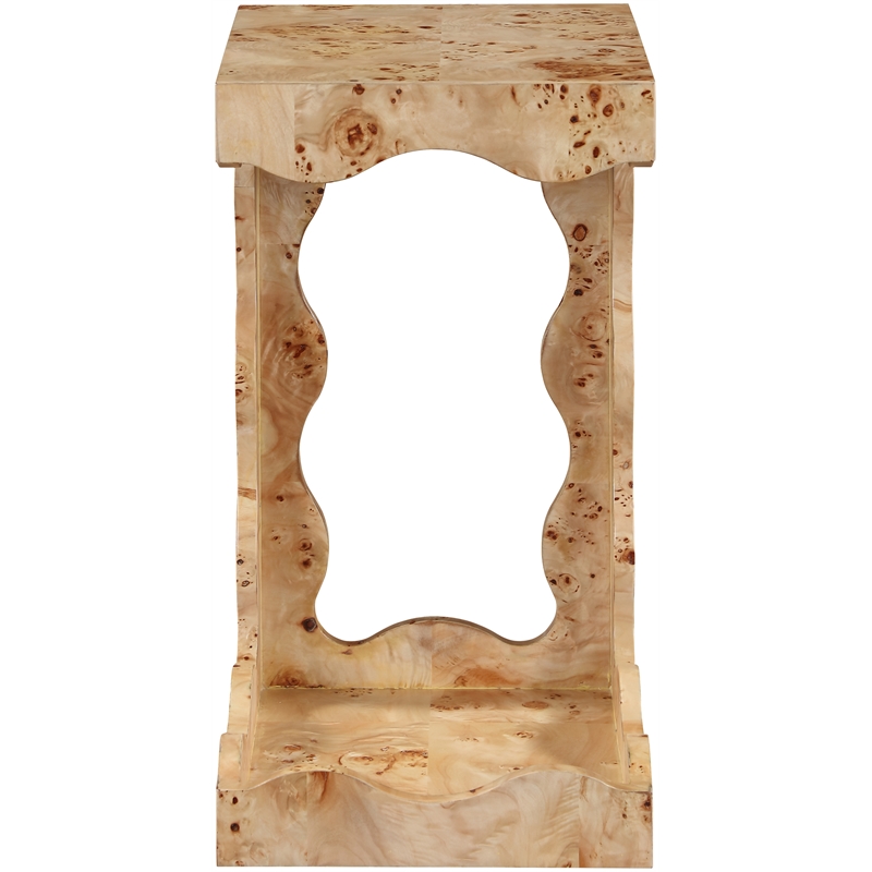 Meridian Furniture Vassa Natural Burl Veneer End Table