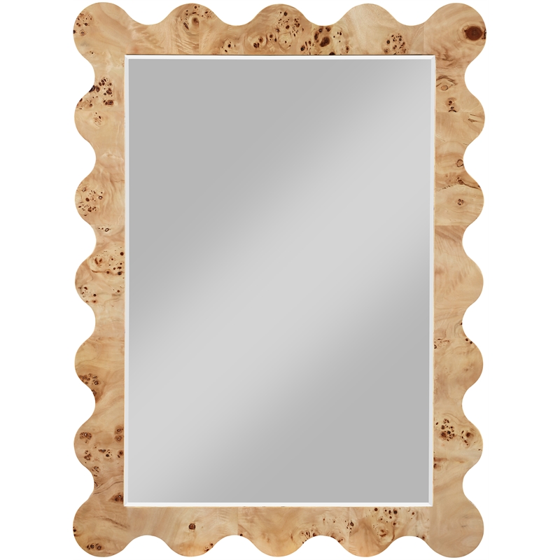 Meridian Furniture Vassa Natural Burl Veneer Mirror