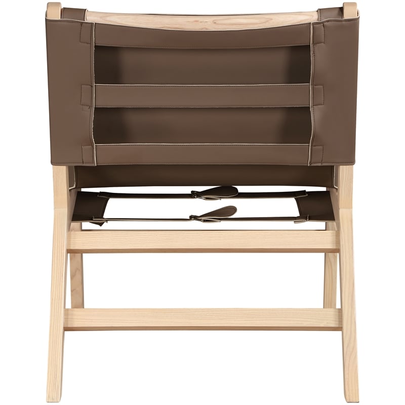 Meridian Furniture Rawlins Brown Vegan Leather Upholstered Accent Chair