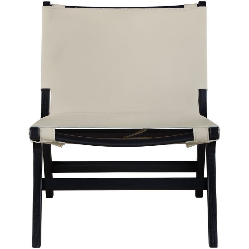 Meridian Furniture Rawlins Beige Vegan Leather Upholstered Accent Chair
