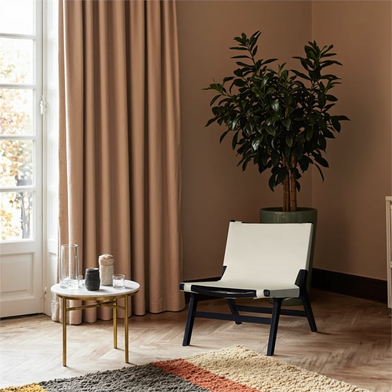 Meridian Furniture Rawlins Cream Vegan Leather Upholstered Accent Chair