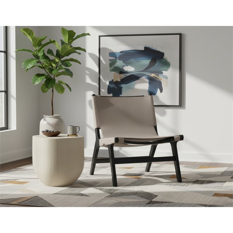 Meridian Furniture Rawlins Taupe Vegan Leather Upholstered Accent Chair