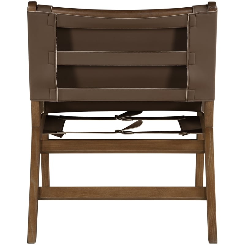 Meridian Furniture Rawlins Brown Vegan Leather Upholstered Accent Chair