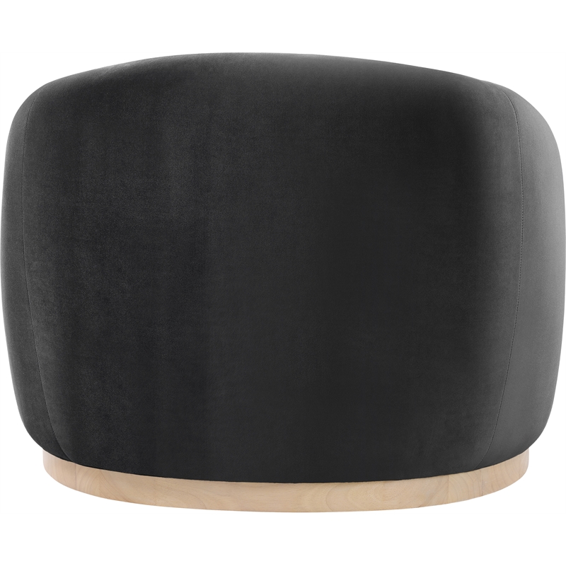 Meridian Furniture Gustavo Black Velvet Upholstered Chair