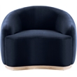 Meridian Furniture Gustavo Navy Velvet Upholstered Chair