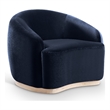 Meridian Furniture Gustavo Navy Velvet Upholstered Chair