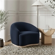 Meridian Furniture Gustavo Navy Velvet Upholstered Chair