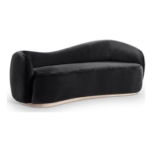 Meridian Furniture Gustavo 92.5&quot Black Velvet Upholstered Sofa