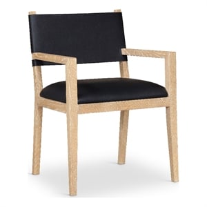 Meridian Furniture Avon Black Vegan Leather Dining Arm Chair