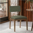 Meridian Furniture Avon Olive Linen Textured Fabric Dining Side Chair (Set of 2)