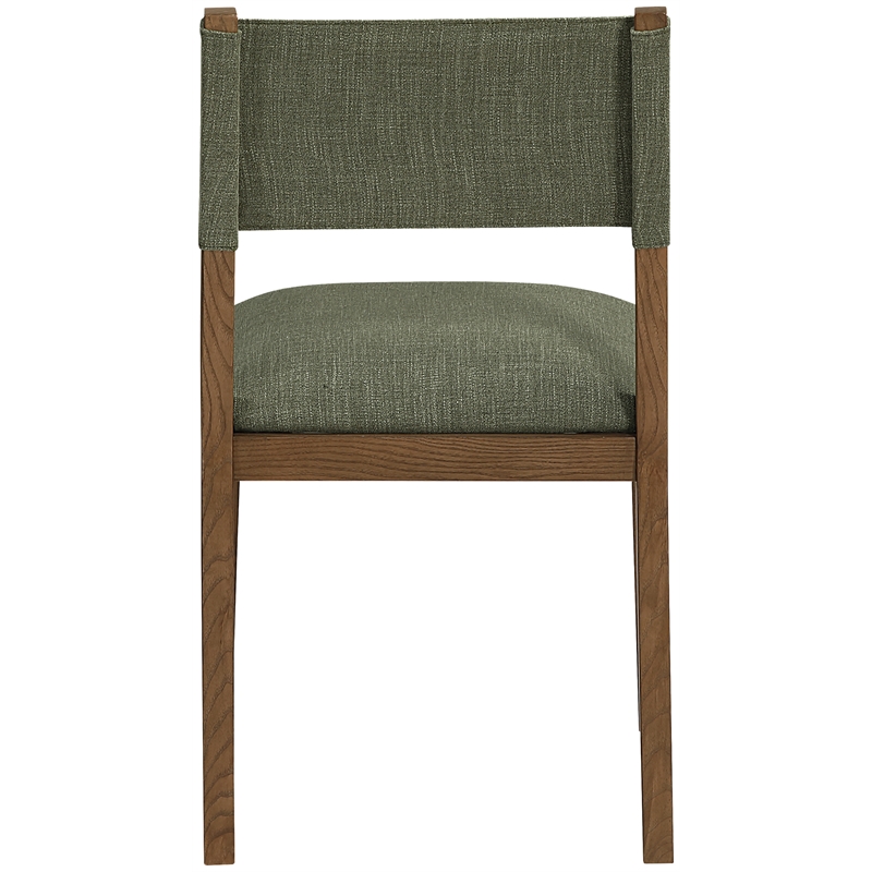 Meridian Furniture Avon Olive Linen Textured Fabric Dining Side Chair (Set of 2)