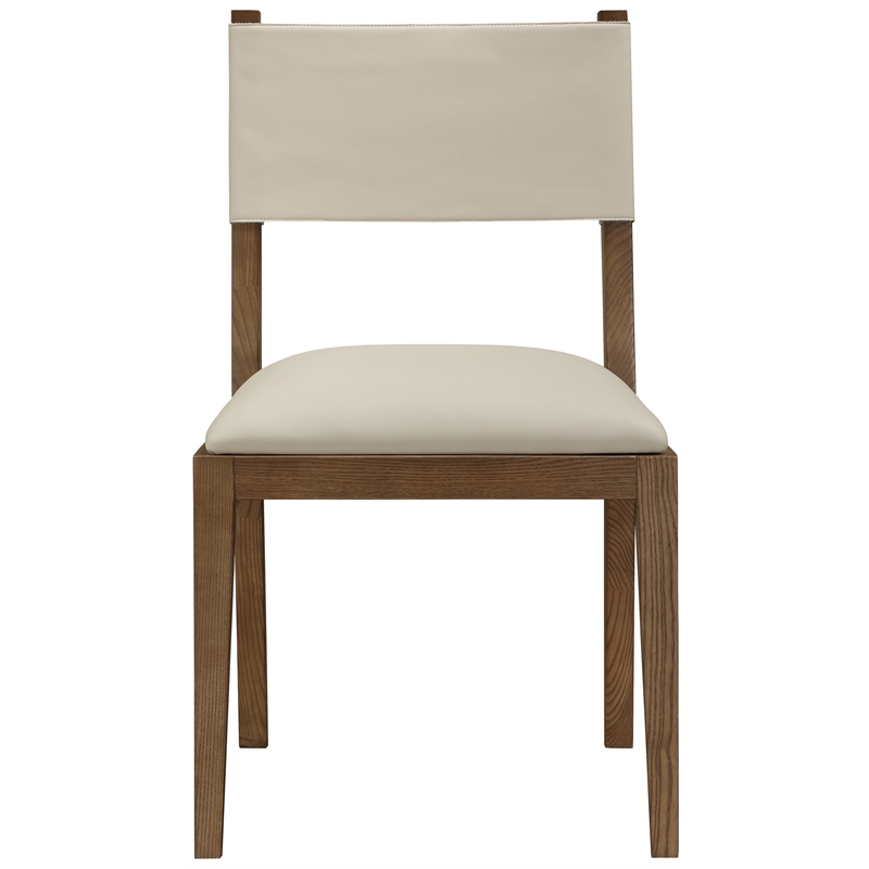 Meridian Furniture Avon Beige Vegan Leather Dining Side Chair (Set of 2)
