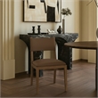 Meridian Furniture Avon Brown Vegan Leather Dining Side Chair (Set of 2)