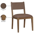 Meridian Furniture Avon Brown Vegan Leather Dining Side Chair (Set of 2)