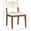 Meridian Furniture Avon Cream Vegan Leather Dining Side Chair (Set of 2)