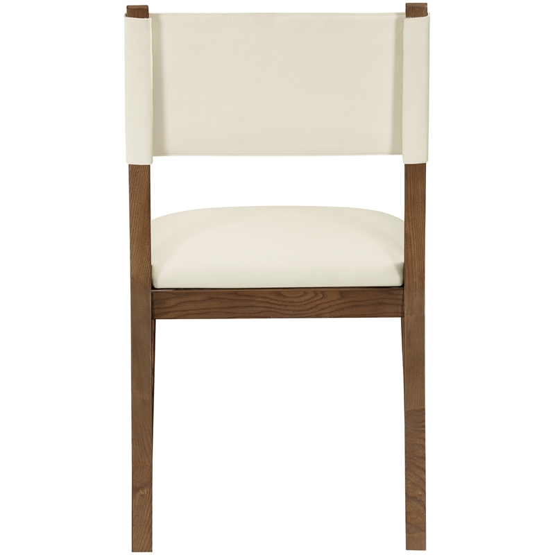 Meridian Furniture Avon Cream Vegan Leather Dining Side Chair (Set of 2)
