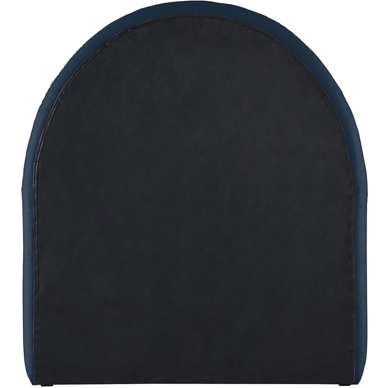 Meridian Furniture Andaz Navy Chenille Fabric Upholstered Twin Bed