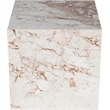 Meridian Furniture Bolzano Cream Marble End Table