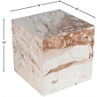 Meridian Furniture Bolzano Cream Marble End Table