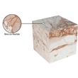 Meridian Furniture Bolzano Cream Marble End Table