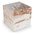 Meridian Furniture Bolzano Cream Marble End Table