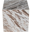 Meridian Furniture Bolzano Brown Marble End Table