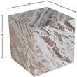 Meridian Furniture Bolzano Brown Marble End Table