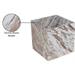 Meridian Furniture Bolzano Brown Marble End Table