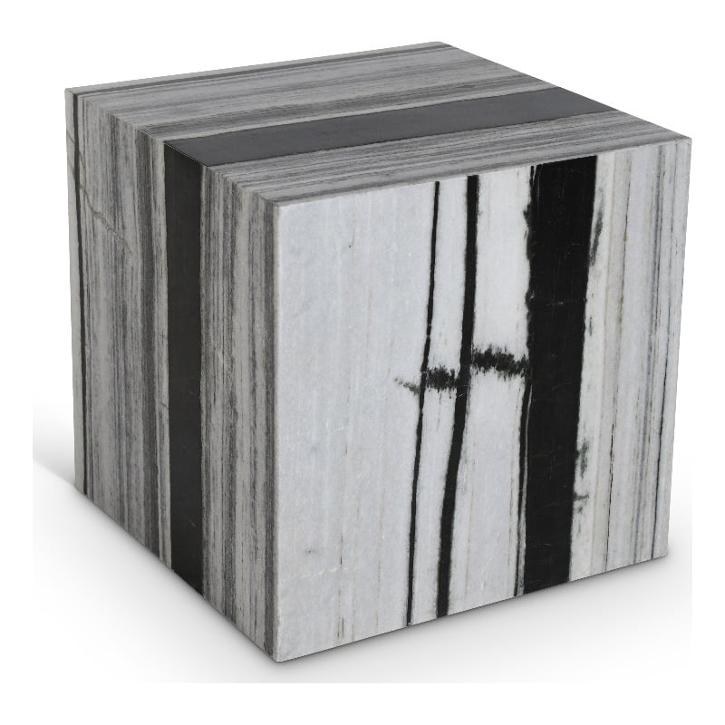 Meridian Furniture Bolzano Black Marble End Table