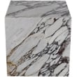 Meridian Furniture Bolzano White Marble End Table
