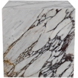 Meridian Furniture Bolzano White Marble End Table