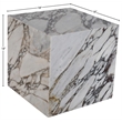 Meridian Furniture Bolzano White Marble End Table