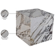 Meridian Furniture Bolzano White Marble End Table