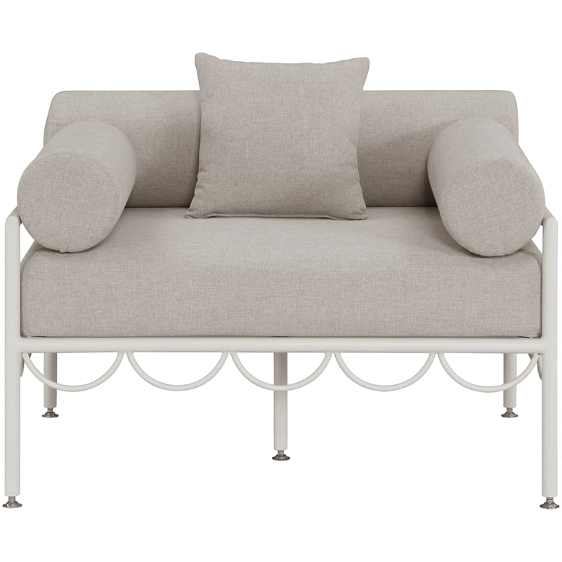Meridian Furniture Portofino Beige Water Resisting Fabric Patio Chair