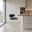 Meridian Furniture Riccio Black Vegan Leather Upholstered Stool