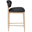 Meridian Furniture Riccio Black Vegan Leather Upholstered Stool
