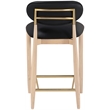 Meridian Furniture Riccio Black Vegan Leather Upholstered Stool